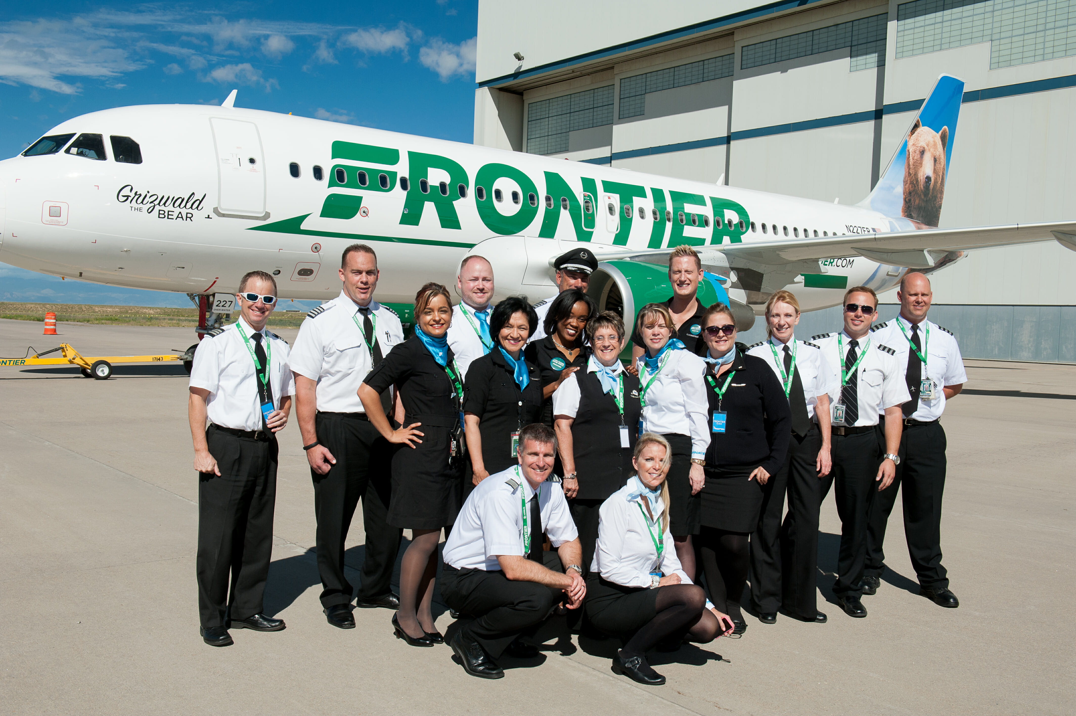 Frontier Airlines announces it's new rebranding at the Frontier hangar at Denver International Airport.. Sept 9, 2014. Photo by Ellen Jaskol.