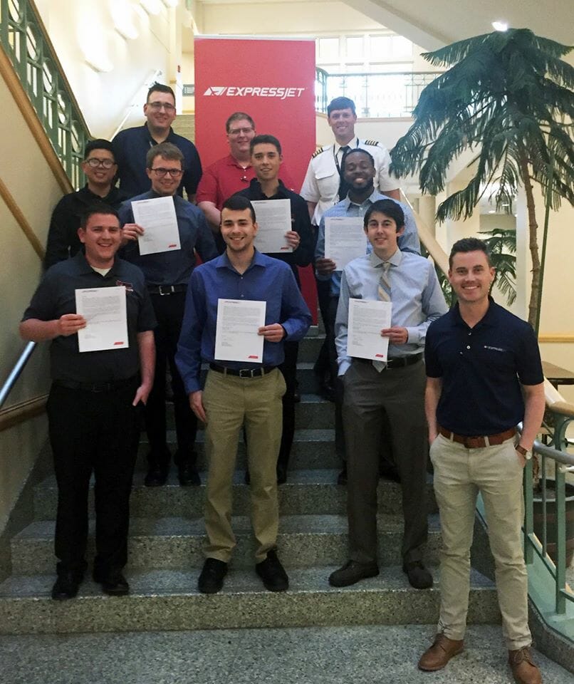 Central Washington University AP3 students show off their CJOs!  Photo provide by ExpressJet Airlines